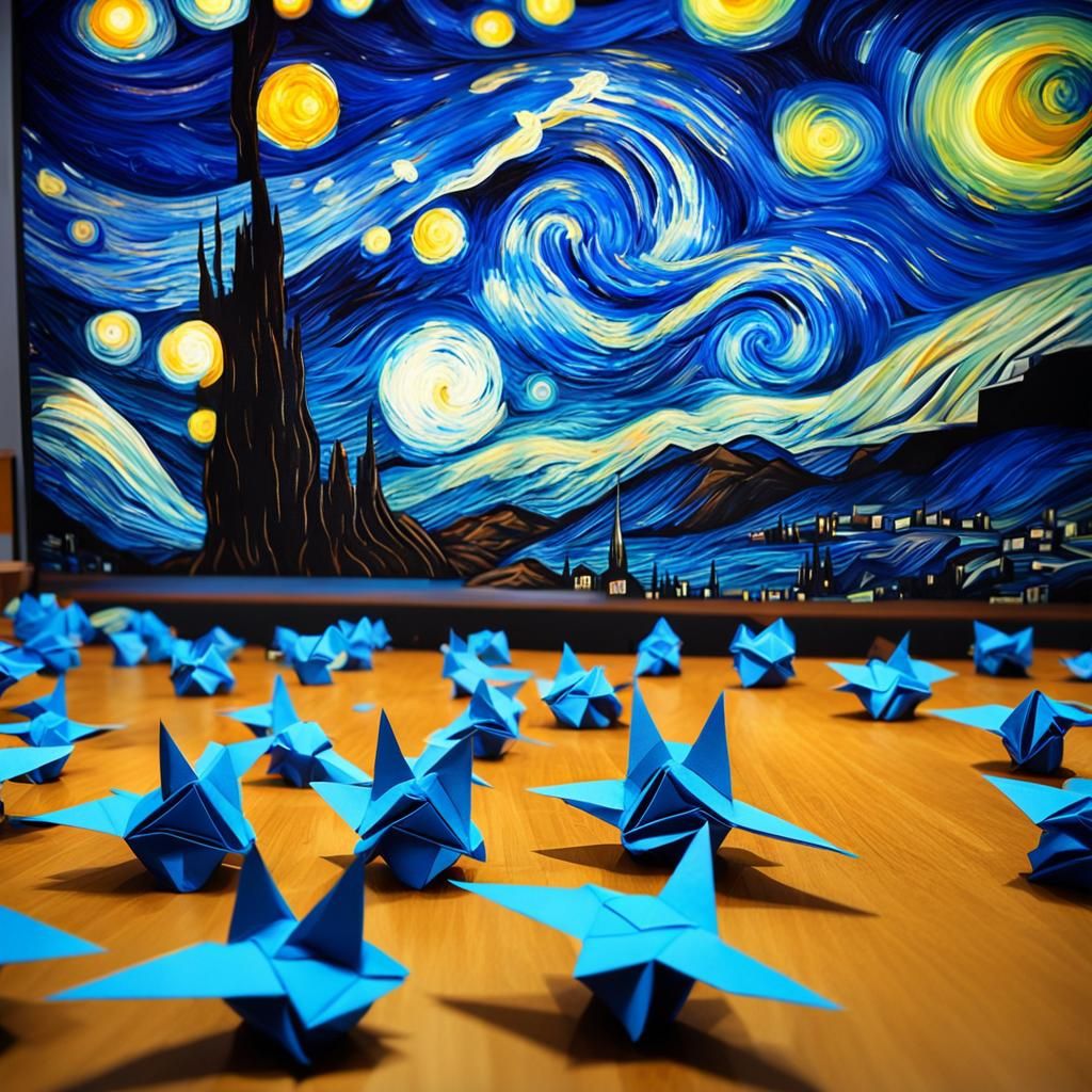 Starry Night Classroom: Van Gogh Style with Origami