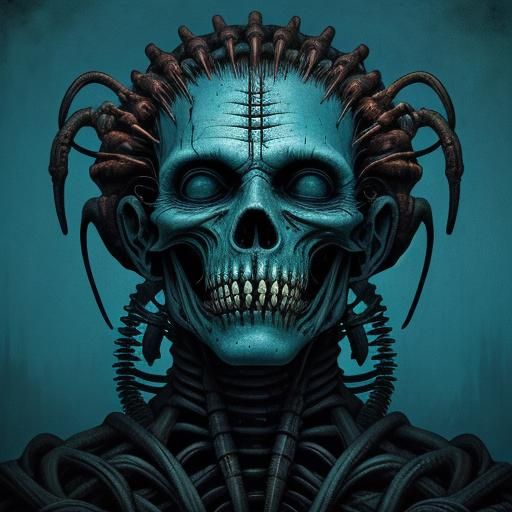 Eerie Dentist Scene Inspired by Biomechanical Art