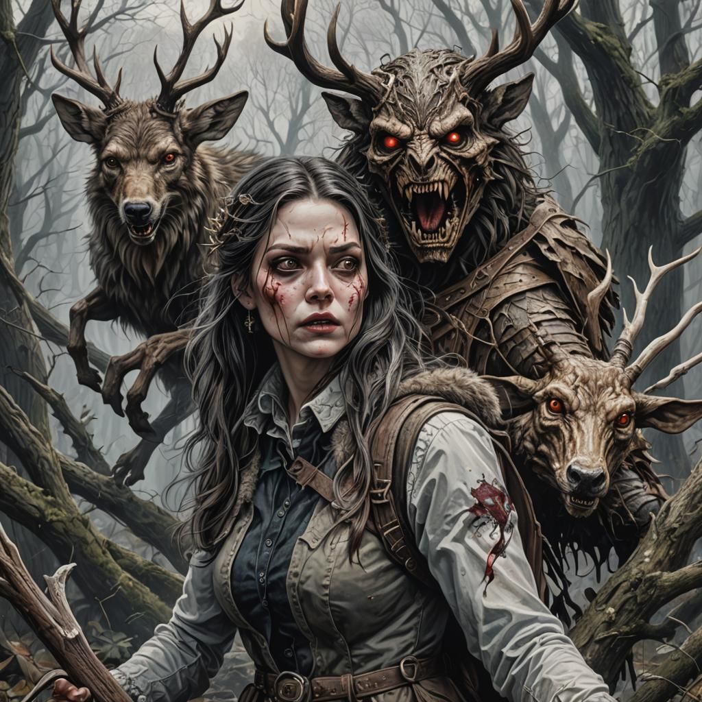 Fantasy Horror Character Portrait: Love and the Hunt