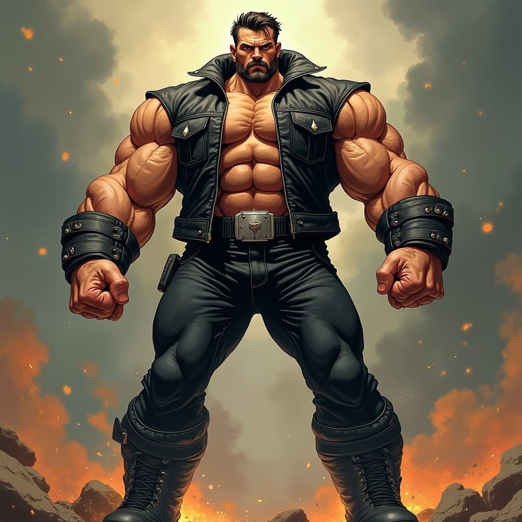 Hulking Men in Leather, Inspired by Frazetta and Tom of Finl...