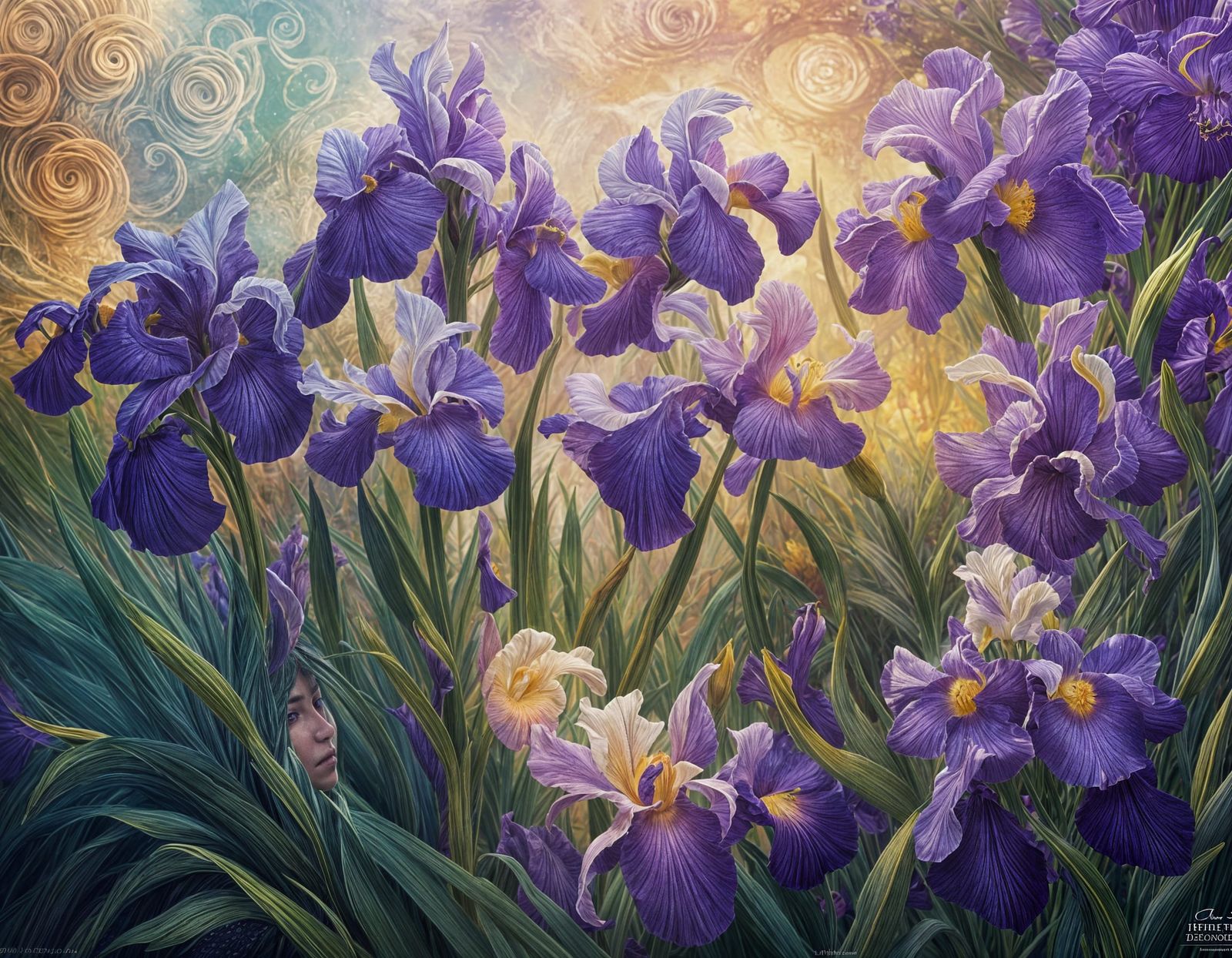 Hyperrealistic Fantasy Irises in 8K Resolution