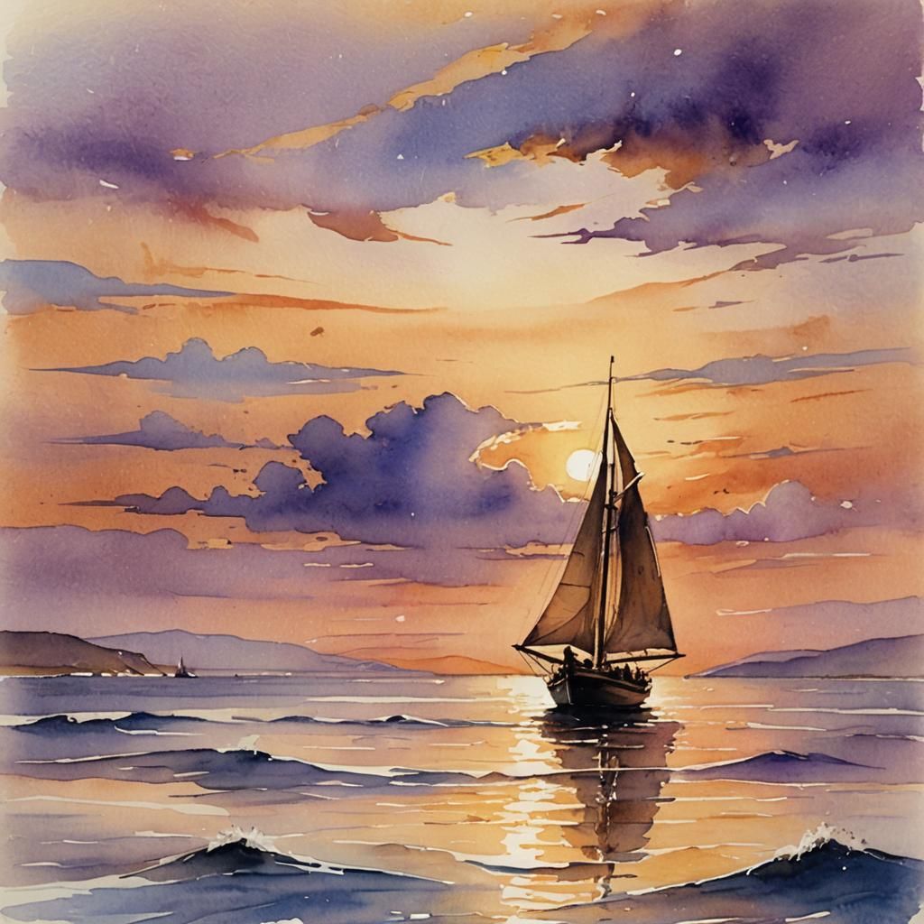 Sailboat in Golden Hour