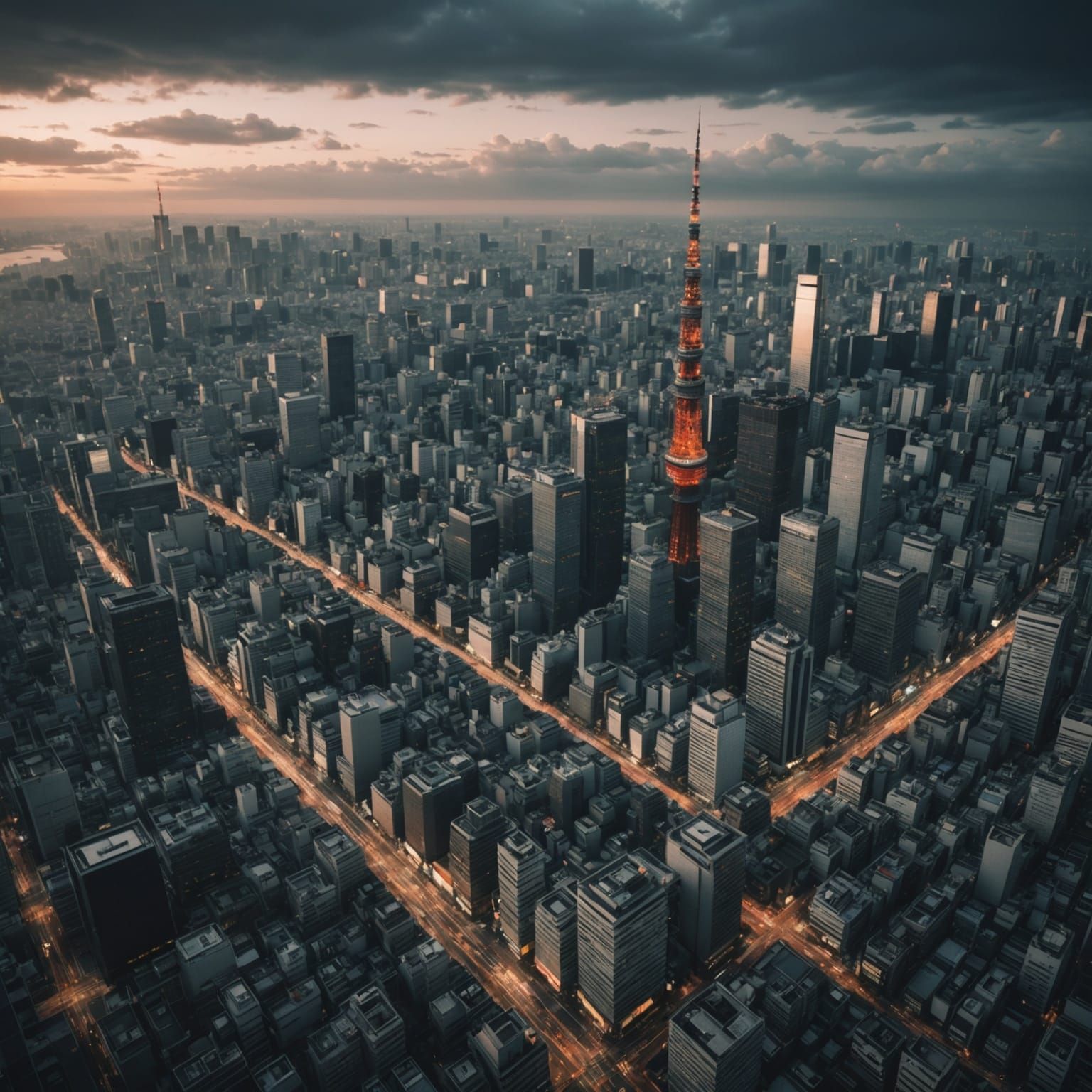 Bird's-Eye View of Tokyo: Digital Matte Painting