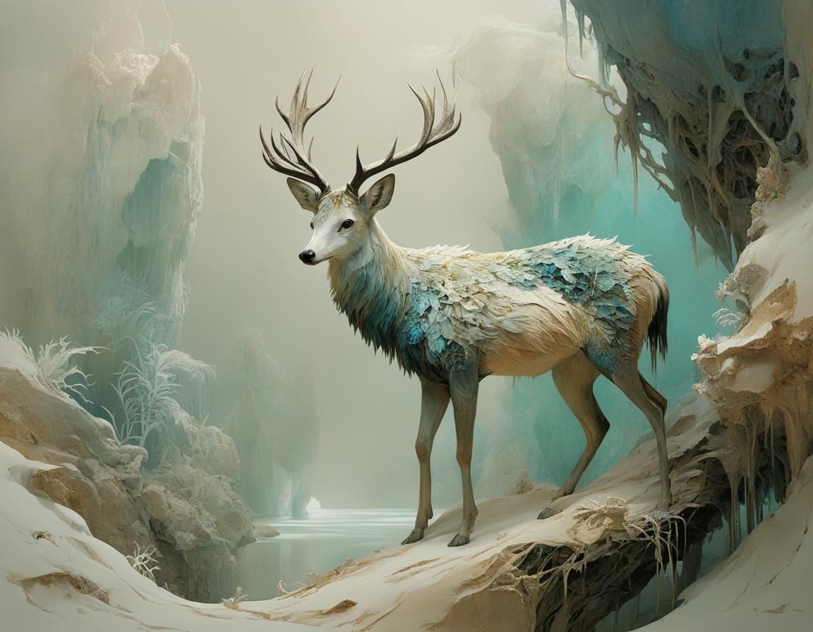Surreal Animal Sculpture in Organic Style