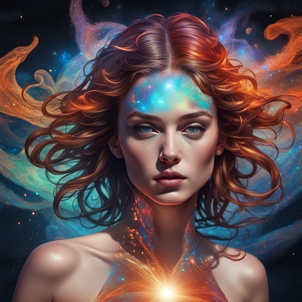 Elemental Dance: A Holographic Cosmic Illustration