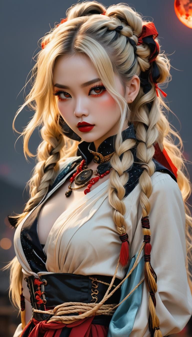 Goddess pigtails woman....