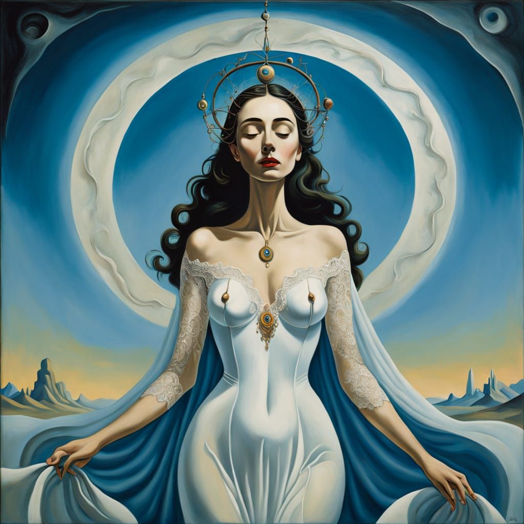 Surrealist Woman Melts in a Dreamlike State