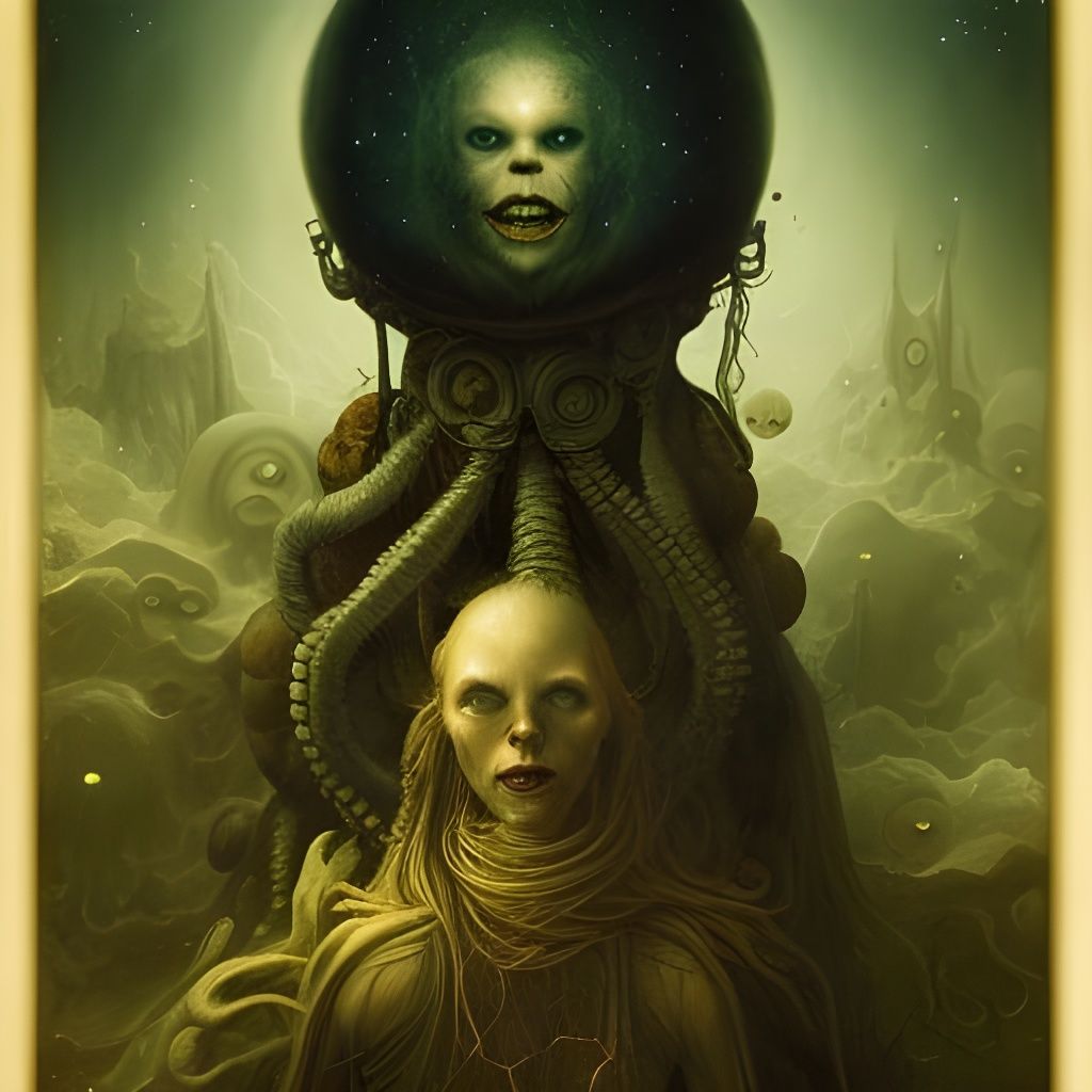 Cosmic Thought Control: A Surreal Fantasy Art