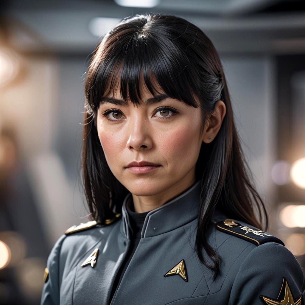 Starfleet Captain Portrait in Professional Photography Style