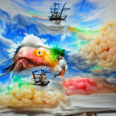 Sailor vs Pirate in Watercolor Hyperrealism
