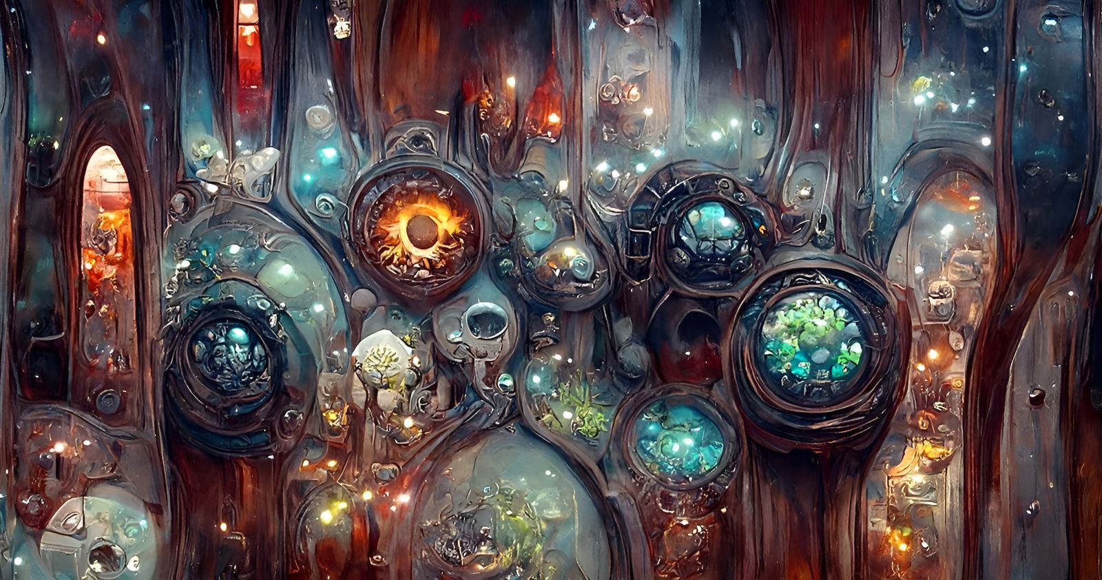 Cosmic Kinocorium Keyhole Portal Overlooking Succularium