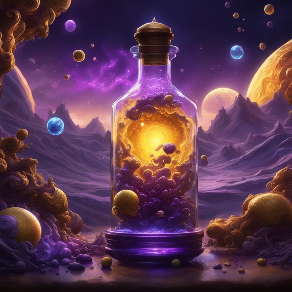 Universe in a Bottle: Dark Fantasy Concept Art