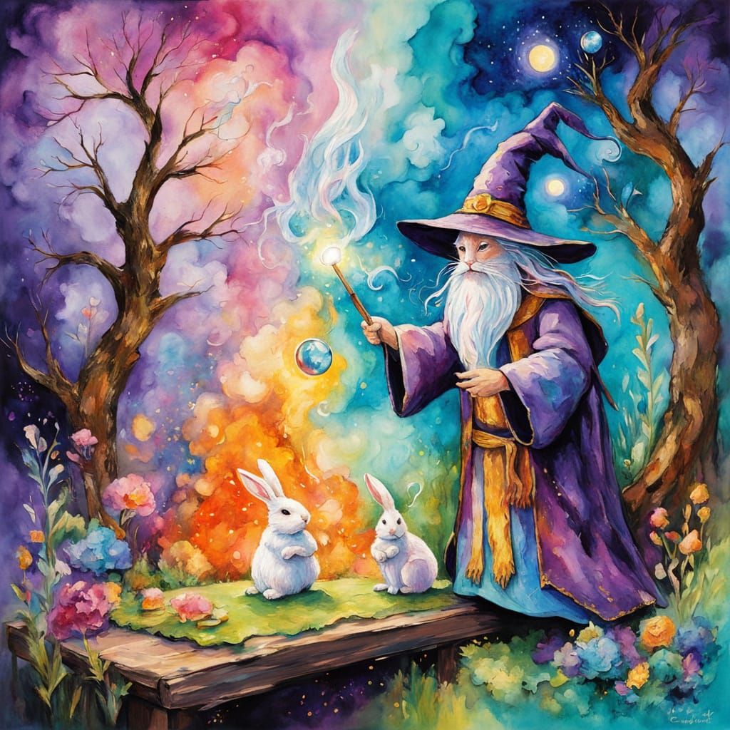 Wizard's Garden Laboratory: An Alcohol Ink Watercolor