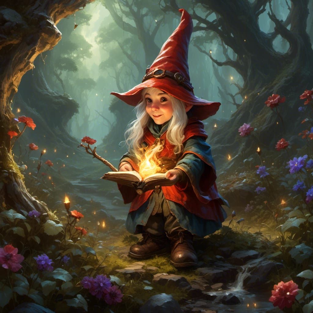Female Gnome Wizard Portrait in High Definition