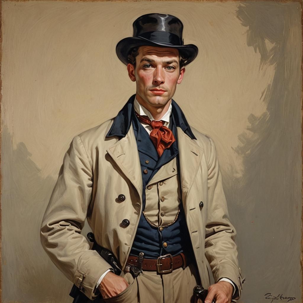 Victorian Thief: Portrait in Oil Painting Style