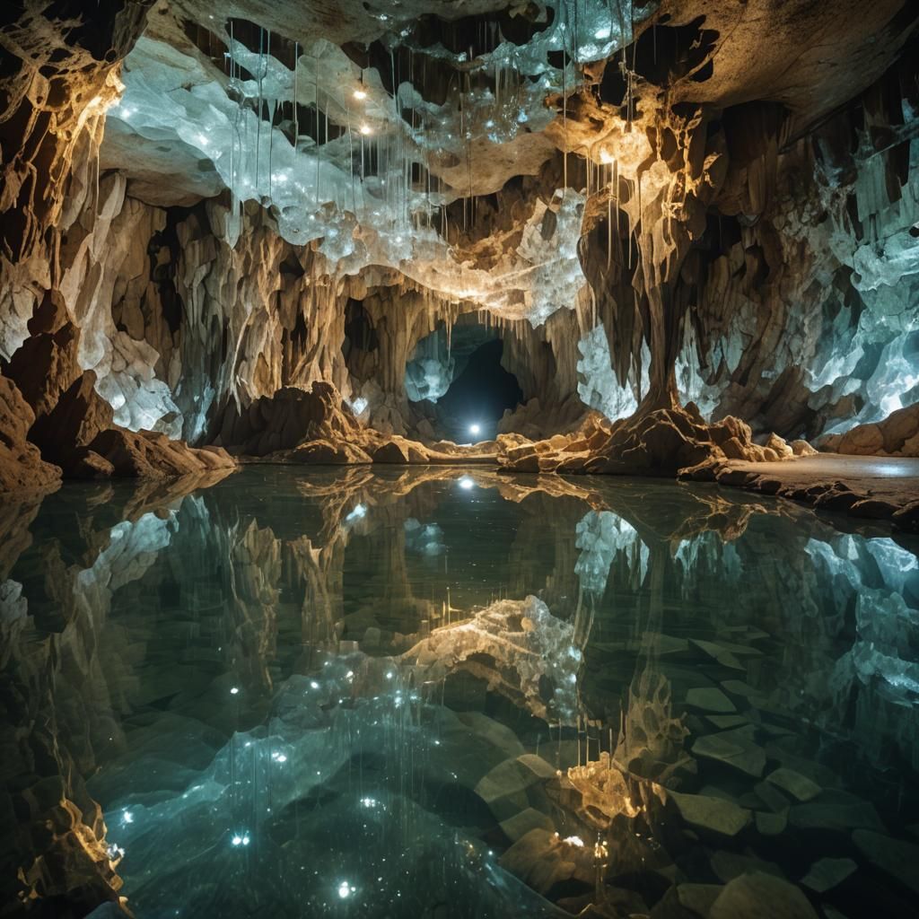 Crystal Cave Reflecting Pool in High Resolution
