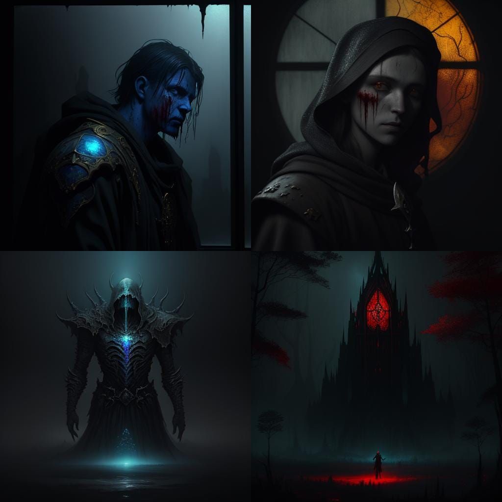 Eerie Eyes Staring from Window in Detailed Matte Painting