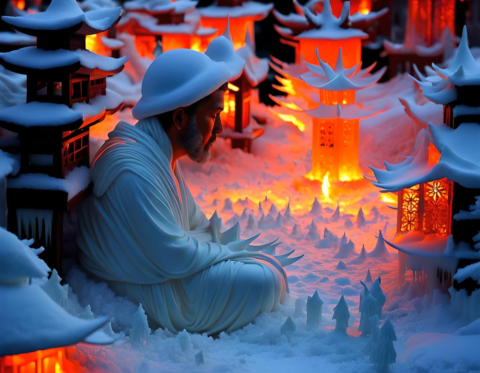 Snowbound Heart: A Photographic Textile Carving