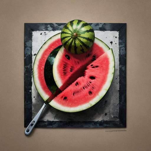 Ethereal Wild Watermelon: Minimalist Hyperdetailed Rendering