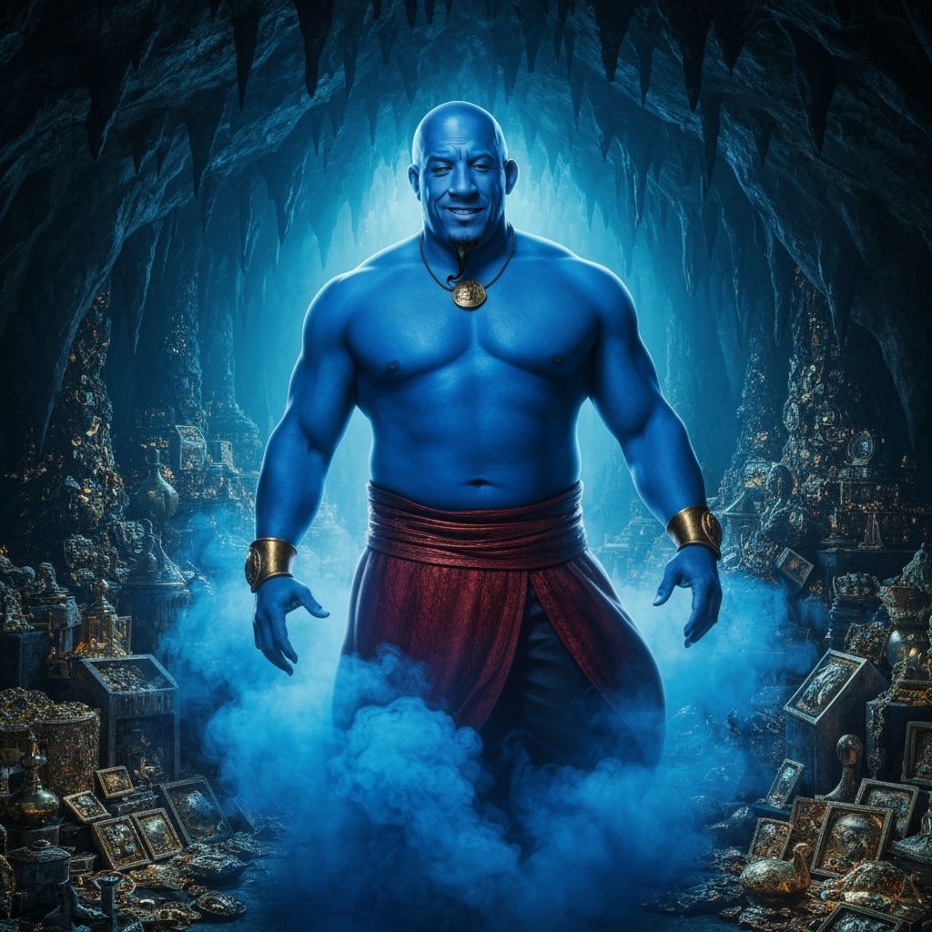 Blue Genie Vin Diesel in Treasure Cave