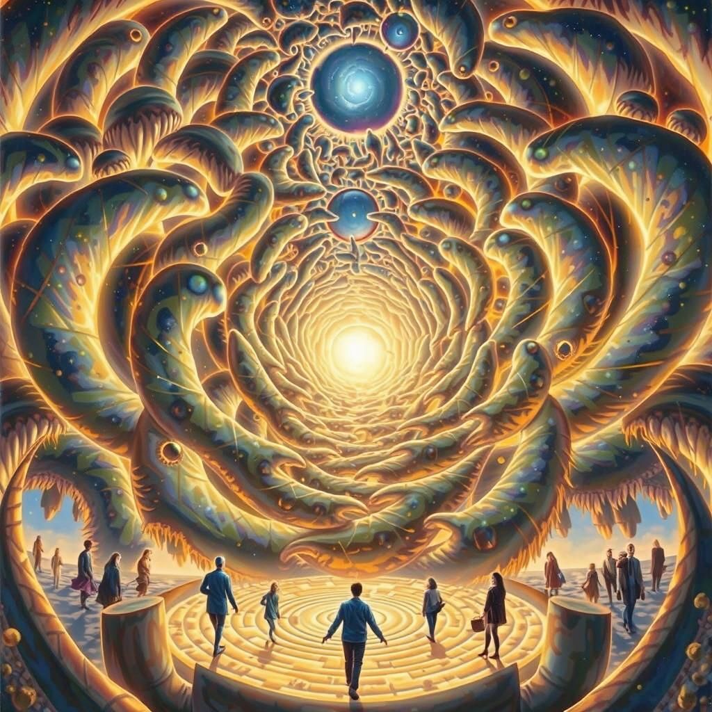 Celestial Tree of Cosmic Stars in Surreal Style