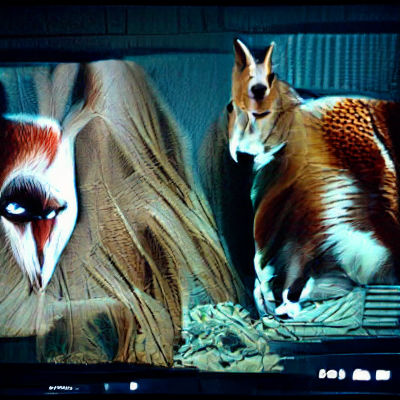 Nocturnal Animal Gathering in Forest Clearing