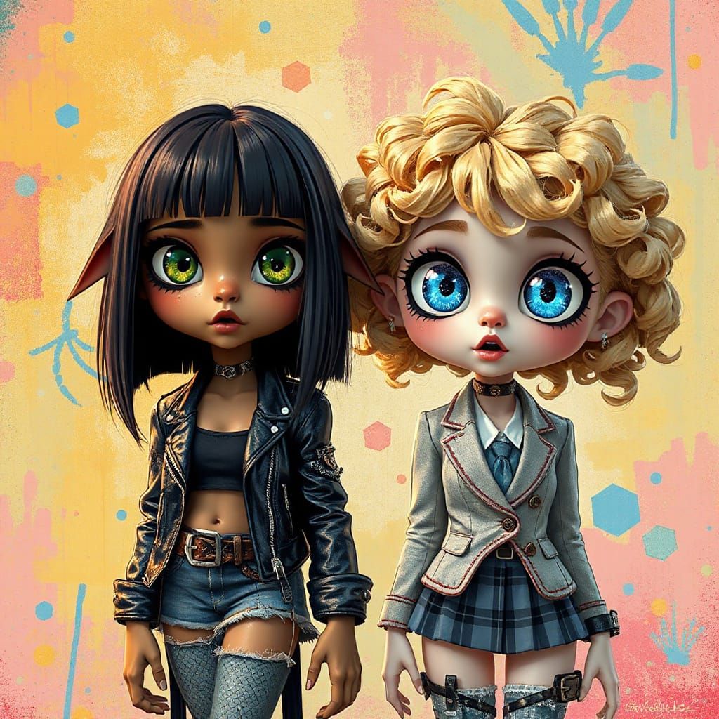 Whimsical Female Humanoids in Ceccoli Style