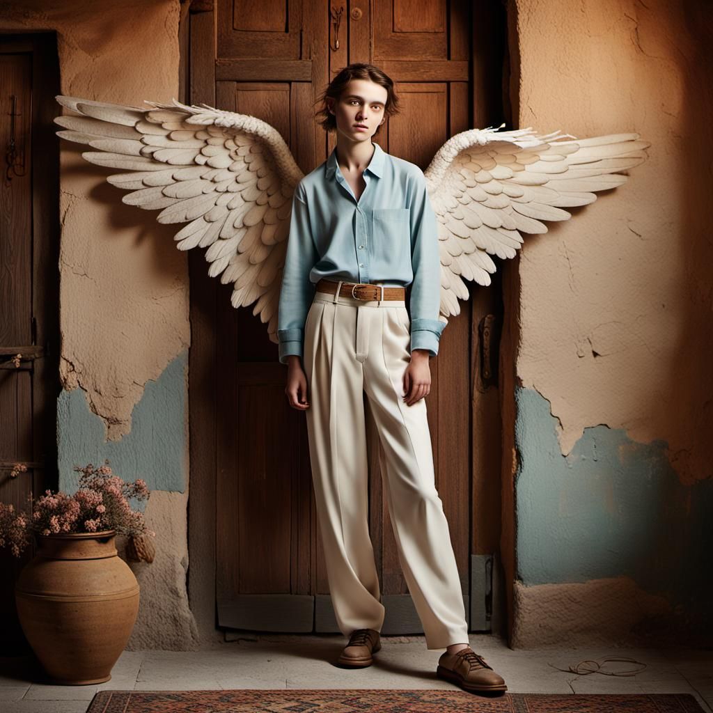 Androgynous Angel in Turkish House, Fashion Photography