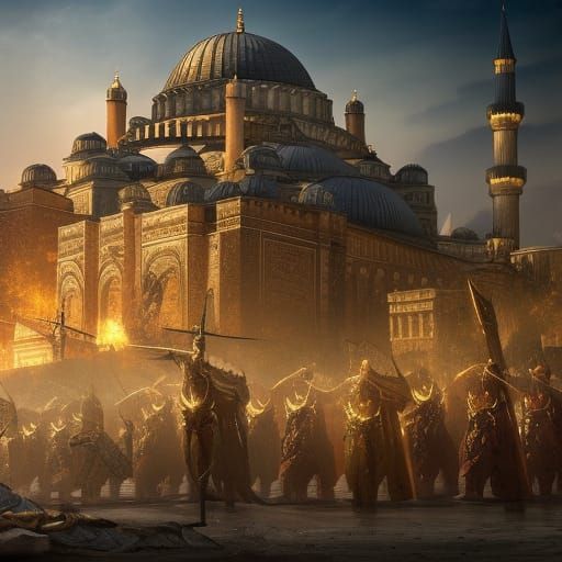 Ottoman Empire Rise and Fall: Detailed Matte Painting