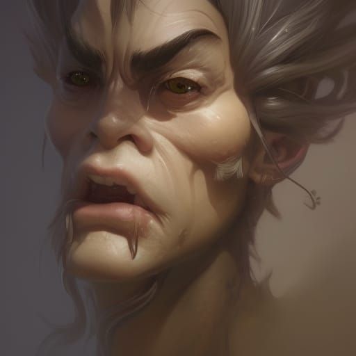 Sea Troll Portrait in Hyperdetailed Style