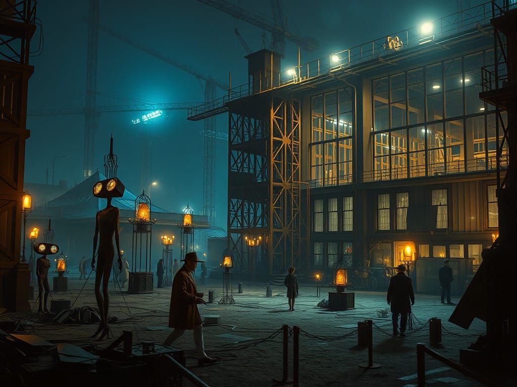 Victorian Era Construction Site Unveiled in Blue Gaslight