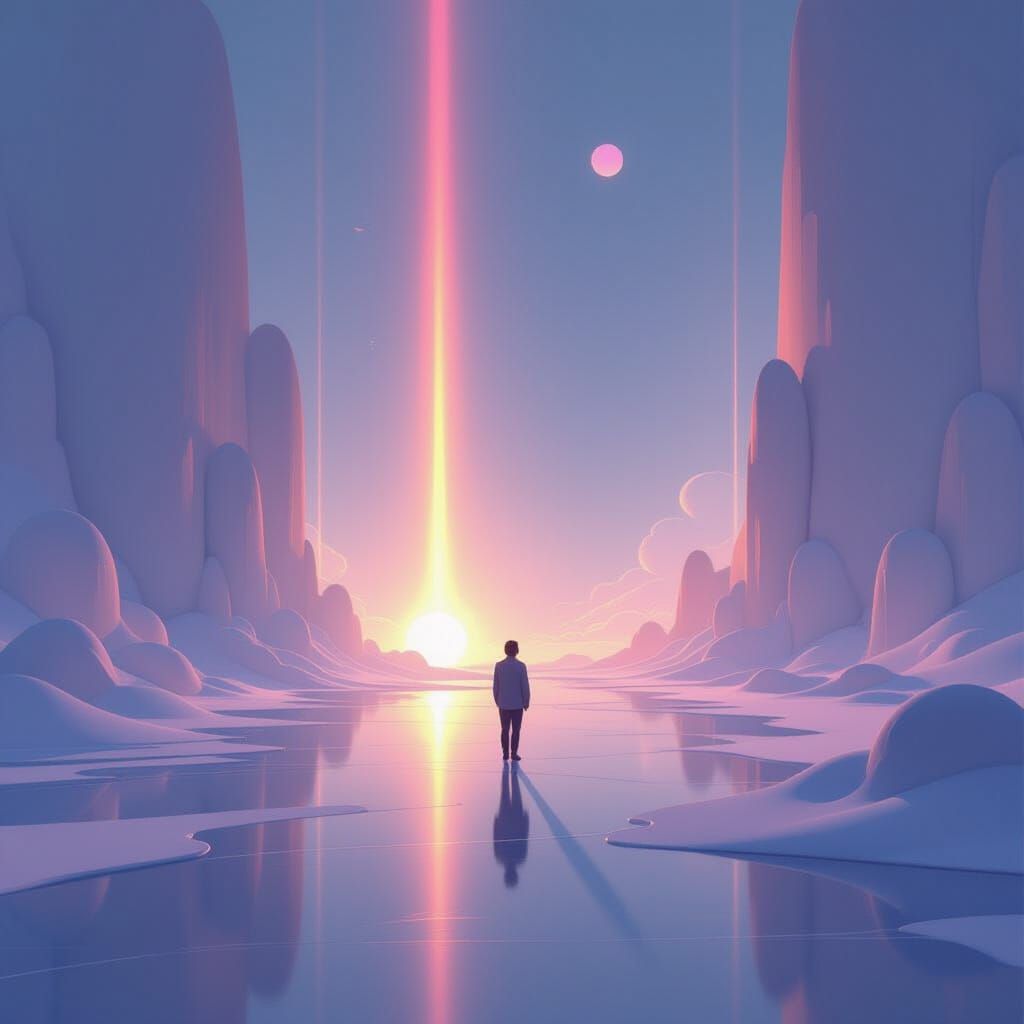 Minimalist Gradient Art Inspired by Modern Digital Styles