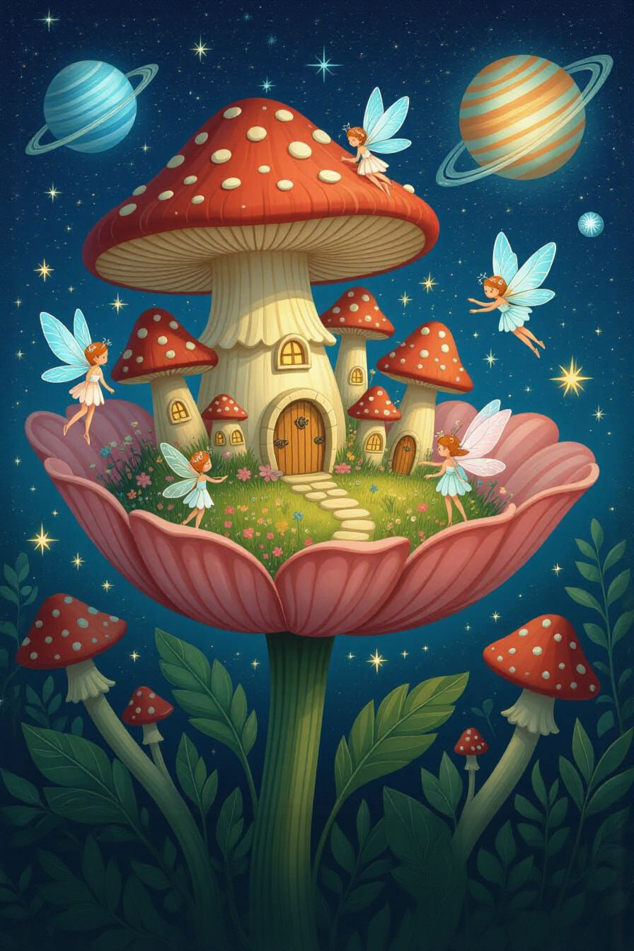 Enchanted Fairy Kingdom Inside a Flower