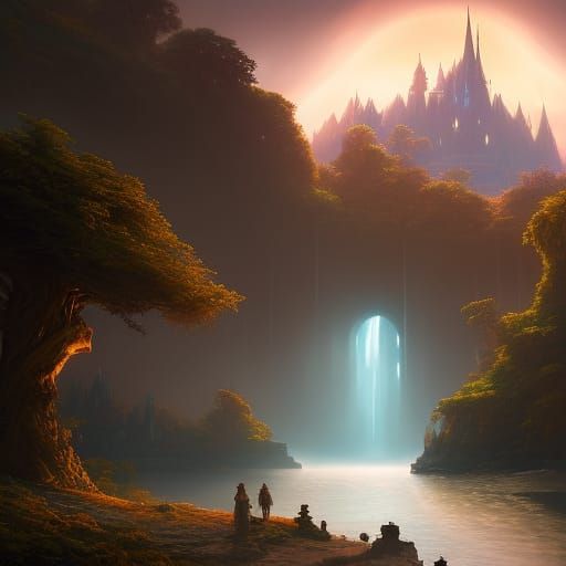 Traveler in a Pixar-Style 3D Rendered Scene