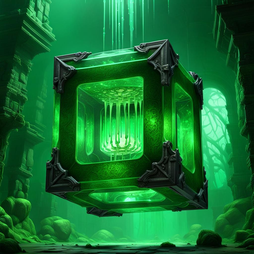 Adventurer Trapped in Green Jelly Cube