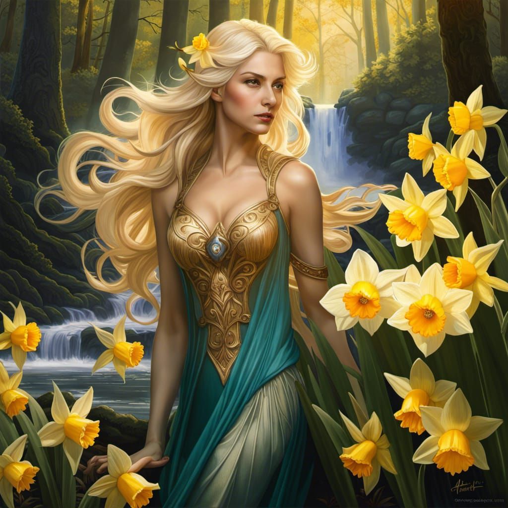 Stunningly beautiful daffodil and amber blonde fairy 4/7
