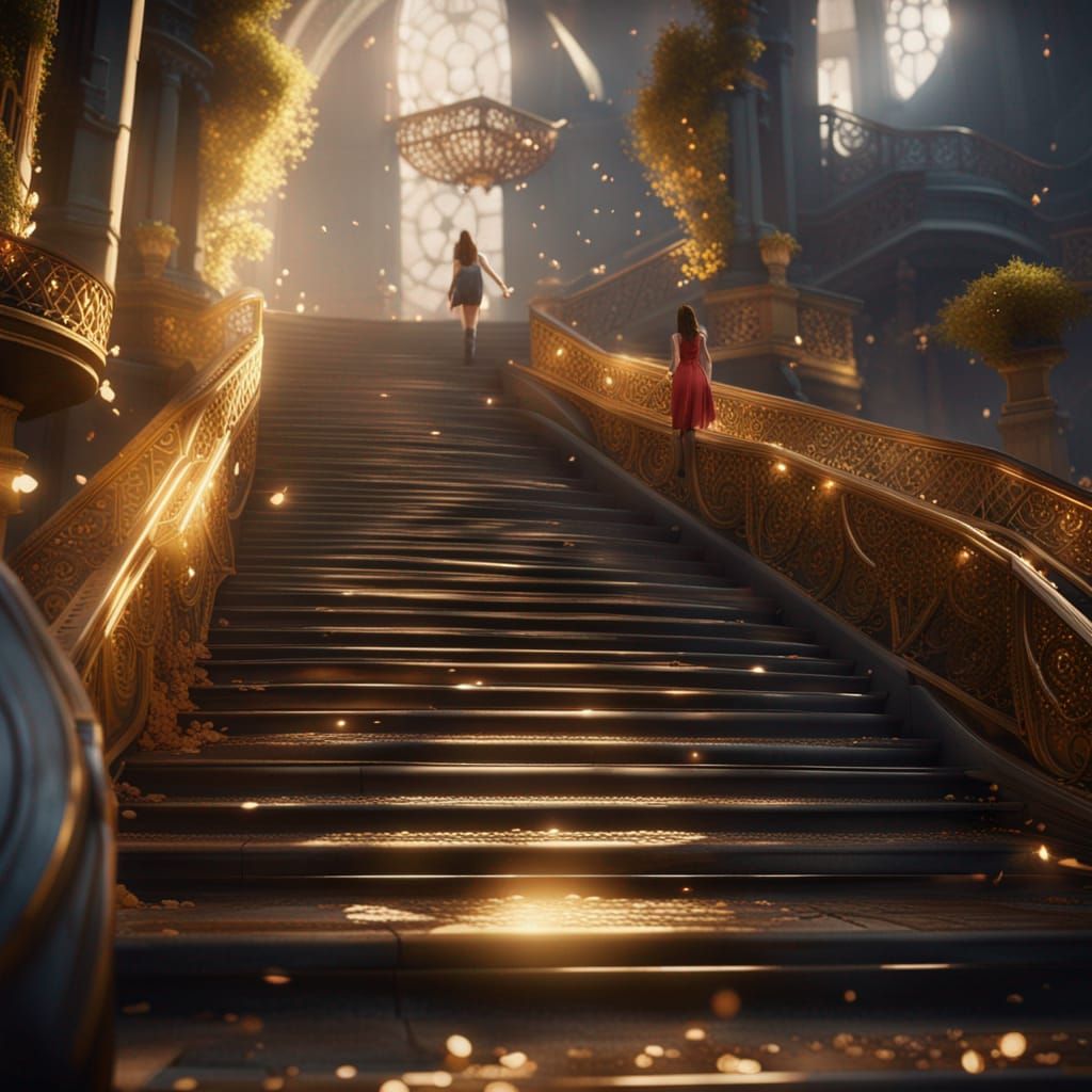 Stairway to Heaven: 3D Game Cinematic Scene
