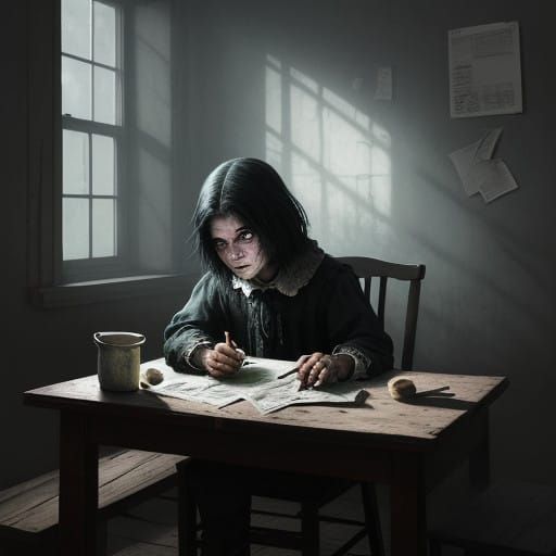 Distressed Child Confronts Mischievous Entity in Whimsical N...