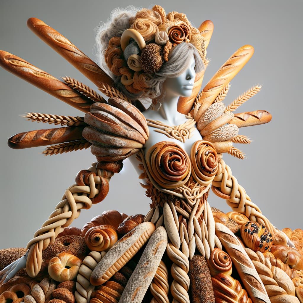 Bread Gown: Hyperrealistic Atelier Fashion