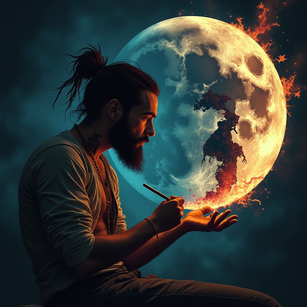 Mysterious Tattoo Artist Inks Howling Moon Transformation