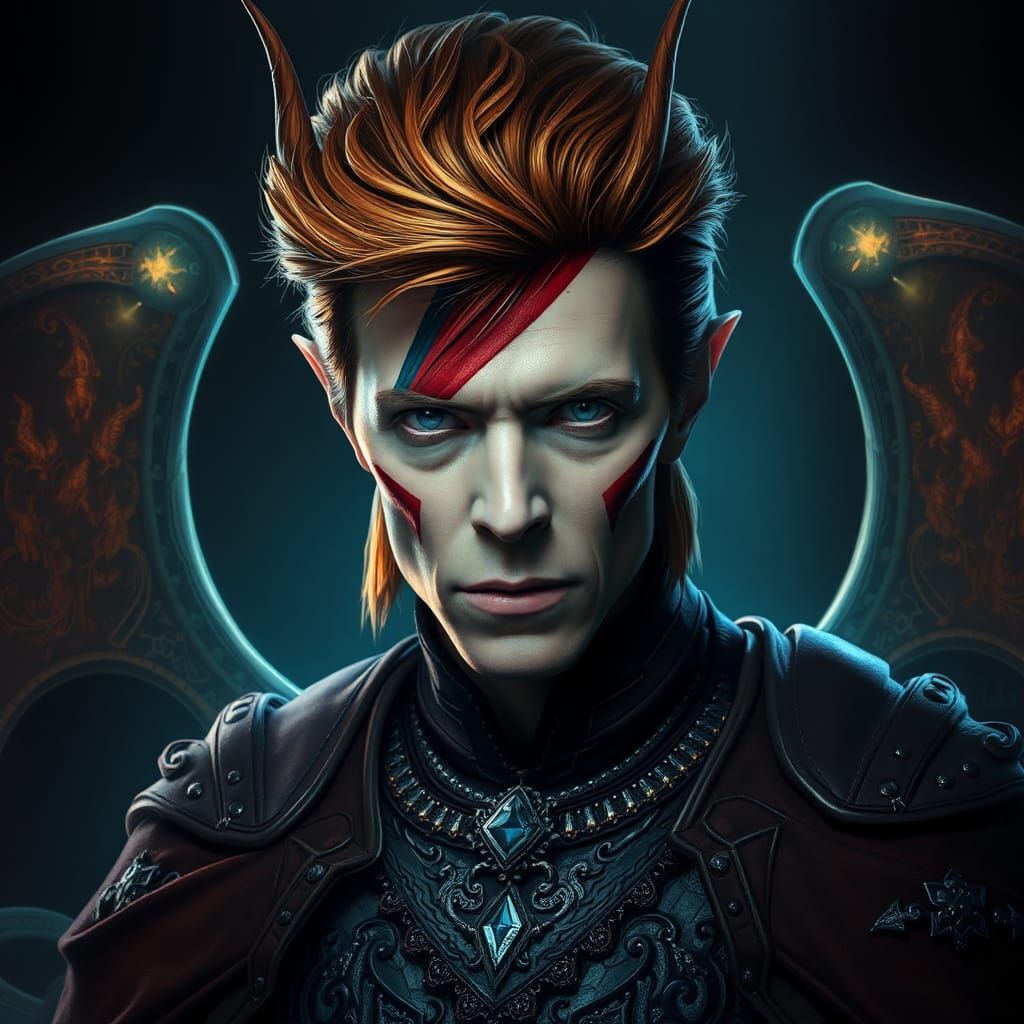 Goblin King Portrait in Art Nouveau Style