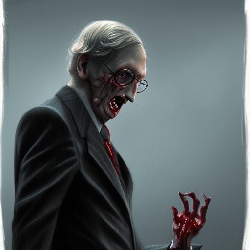 Sinister Zombie Mitch McConnell, Greg Rutkowski Style