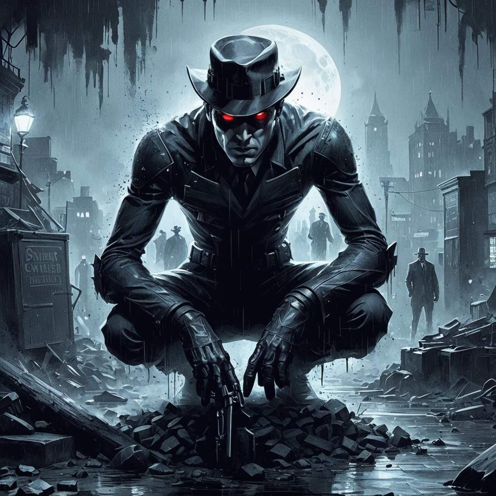 Noir Night Scene of Danger and Secrets