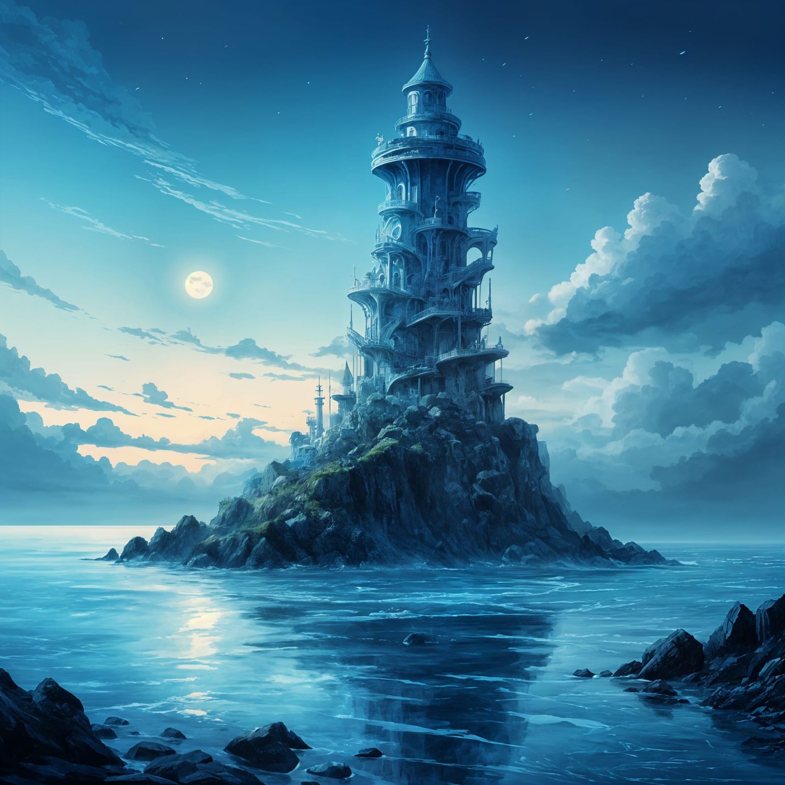 Surreal Oceanic Abode in Shell Architecture