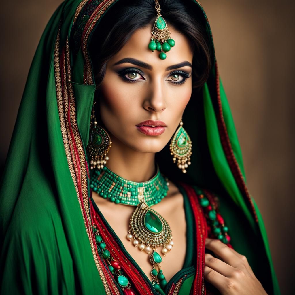 Stunning Portrait of Afghan Woman in Costume