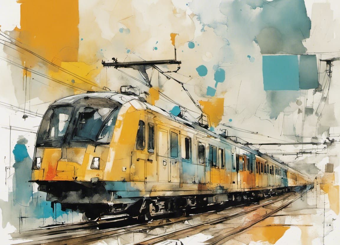 Imaginative High-Tech Train with Bold Colors