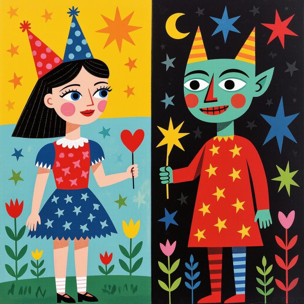 Abstract Fairytale: Good Versus Evil