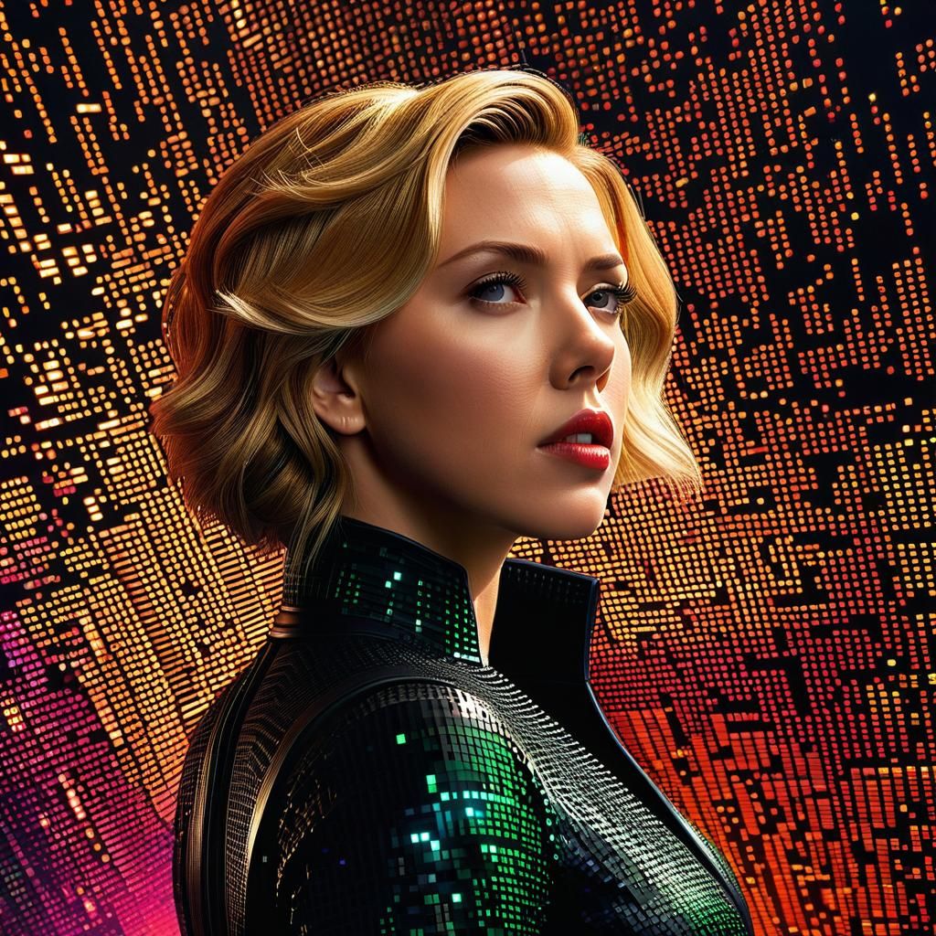 Scarlett Johansson as Lucy in Matrix Style