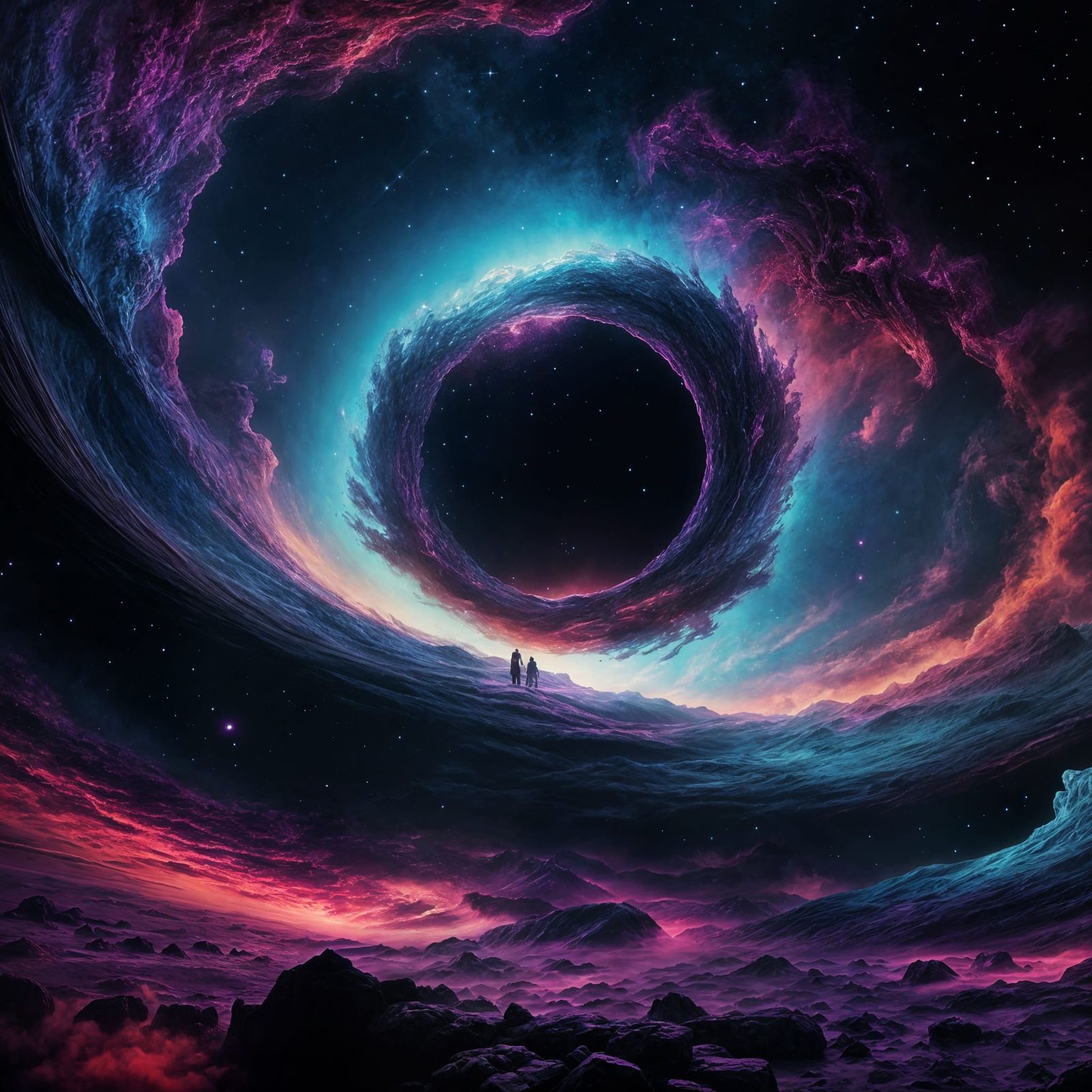 Epic Cinematic Film Still in Darker Purple Hues