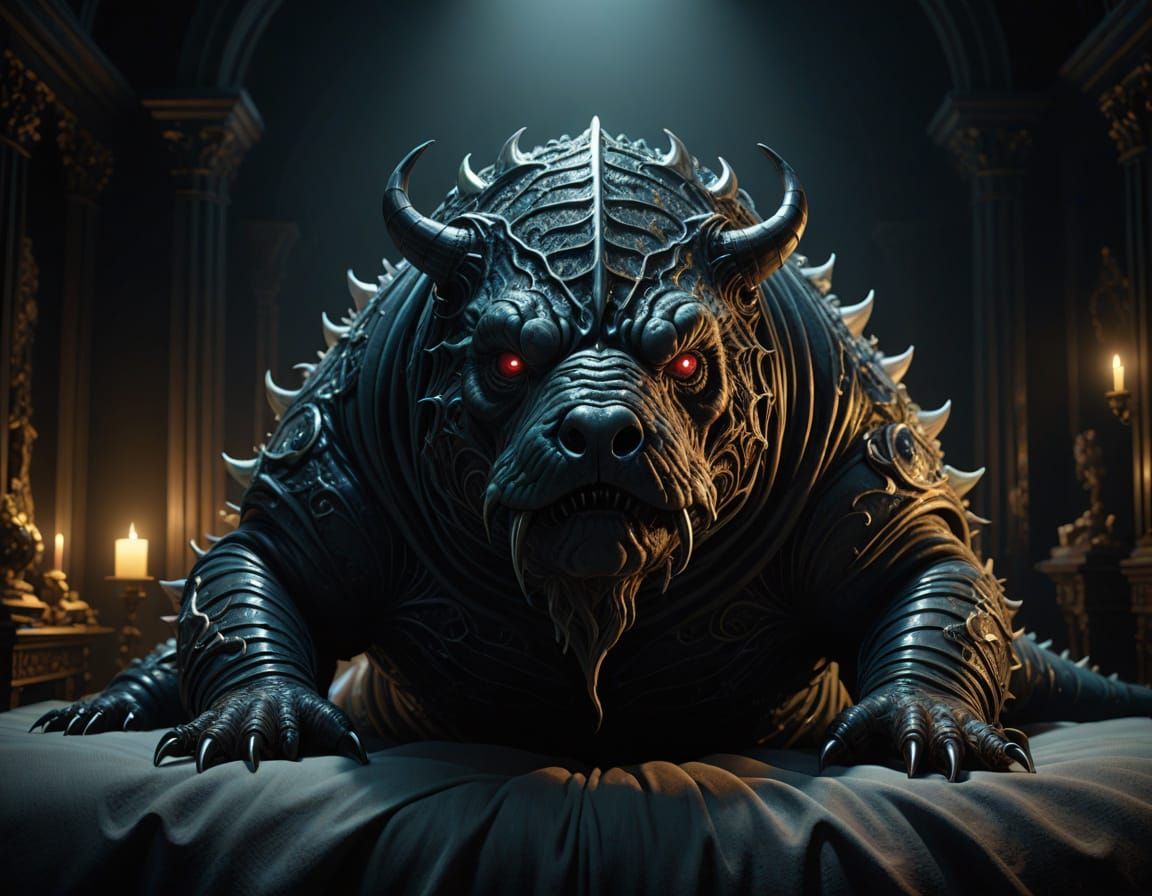 Tardigrade Angel of Death in Dark Fantasy Art